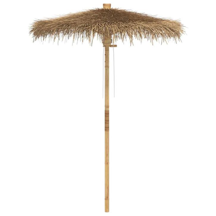 Parasol van bamboe bananenbladeren 150 cm GRATIS BEZORGD!!, Tuin en Terras, Parasols, Nieuw, Stokparasol, 1 tot 2 meter, Verzenden