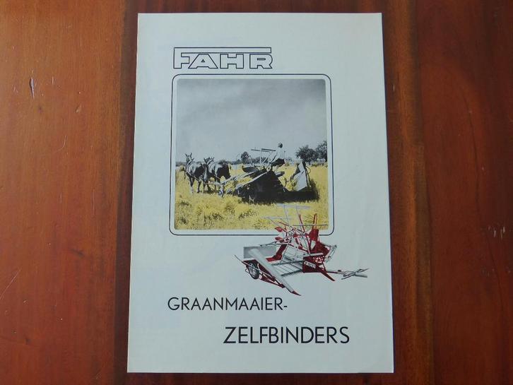 Fahr graanmaaier-zelfbinders B 5 N folder paardentractie, Boeken, Catalogussen en Folders, Zo goed als nieuw, Folder, Verzenden