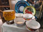 Collectie van diverse emaille pannen, schalen etc., Ophalen