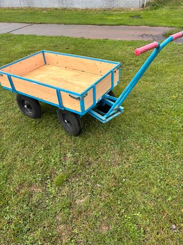 Transportwagen trekwagen bolderkar met rem beschikbaar voor biedingen