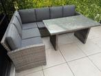 Zeer nette 6-persoons wicker tuinset, Tuin en Terras, 6 zitplaatsen, Ophalen of Verzenden, Zo goed als nieuw, Wicker