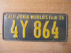 California  1939 nummerplaat kentekenplaten nummerplaten USA, Verzamelen, Overige Verzamelen, Gebruikt, Ophalen of Verzenden