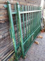 Dubbele poort 434br plus palen en enkel poortje 123br +paal, Tuin en Terras, Ophalen, Zo goed als nieuw, 150 tot 200 cm, IJzer