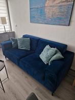 2,5 zits bank blauw velours, Huis en Inrichting, Ophalen, Zo goed als nieuw, Stof