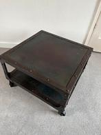 Industriële Stalen Tafel/Nachtkastje op Wielen, Huis en Inrichting, Tafels | Salontafels, Ophalen, Gebruikt, Vierkant, 50 tot 100 cm