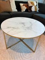 Marmer westwing koffietafel, Huis en Inrichting, Tafels | Salontafels, 50 tot 100 cm, Rond, Ophalen of Verzenden, Zo goed als nieuw