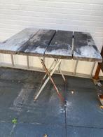 Gratis steigerhouten tafeltje (inklapbaar), Ophalen, Gebruikt, Vierkant, Hout
