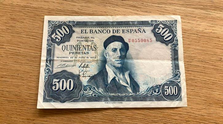 500 pesetas - Ignacio Zuloaga - Pick 148 - Spanje, Postzegels en Munten, Bankbiljetten | Europa | Niet-Eurobiljetten, Los biljet