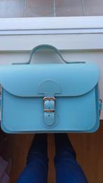 Leren handtas lichtblauw OldSchoolBags, Sieraden, Tassen en Uiterlijk, Tassen | Schooltassen, Blauw, Aktetas of Boekentas, Ophalen of Verzenden