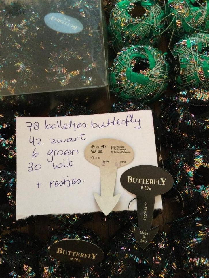 Grote partij van Butterfly garen haken breien (89 bolletjes), Hobby en Vrije tijd, Breien en Haken, Nieuw, Breien of Haken, Wol of Garen