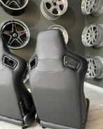 PowerParts sportstoel kuipstoel rood ruitmotief stof leder, Auto diversen, Tuning en Styling, Ophalen of Verzenden