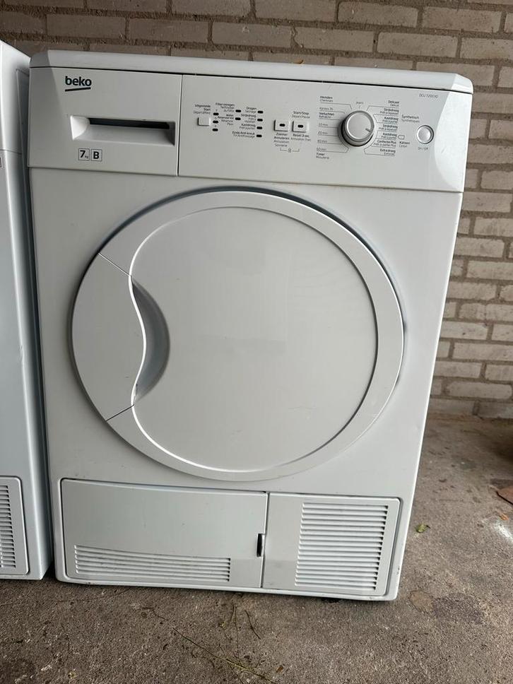 Beko Condensdroger 7kg - Werkt Perfect!, Witgoed en Apparatuur, Wasdrogers, Gebruikt, Condens, Voorlader, 6 tot 8 kg, 85 tot 90 cm