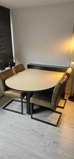 Moderne luxe uitschuifbare eettafel, Huis en Inrichting, Ophalen, Gebruikt, 100 tot 150 cm, 200 cm of meer