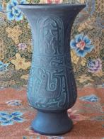 Mooie originele oude aardewerk vaas uit Japan 21,3 cm., Ophalen of Verzenden