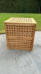 Nieuw! Houten opberg kubus poef 50x50x50cm, Huis en Inrichting, Tafels | Bijzettafels, Minder dan 55 cm, Vierkant, Nieuw, Hout