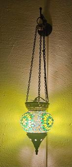 Set Turkse Hanglamp Mozaïek, Huis en Inrichting, 50 tot 75 cm, Ophalen of Verzenden, Zo goed als nieuw, Glas