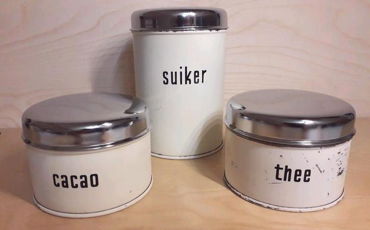 Brabantia - set voorraadblikken, Verzamelen, Blikken, Gebruikt, Overige, Overige merken, Ophalen of Verzenden