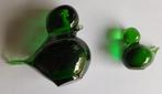 2 groene glazen eendjes. Eneryda Sweden., Ophalen of Verzenden