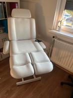 Witte behandelstoel / Pedicure stoel, Ophalen, Kunststof, Wit, Zo goed als nieuw