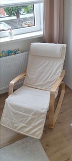 Tectake Schommelstoel met kussen, Huis en Inrichting, Stoelen, Ophalen, Zo goed als nieuw, Wit, Eén