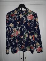 Mooie Top bloemenprint Pigalle maat 40 blauw lange mouw, Maat 38/40 (M), Blauw, Pigalle, Ophalen of Verzenden
