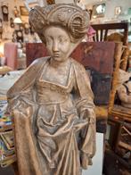 Terracotta beeld van een Bretonse vrouw, Ophalen of Verzenden