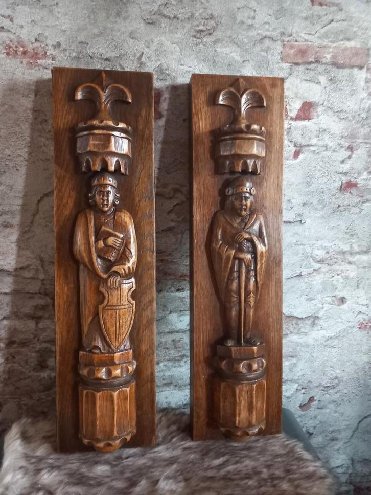 Antiek houten panelen kerk inrichting, Antiek en Kunst, Antiek | Religie, Ophalen of Verzenden