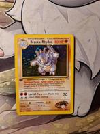 Brock's Rhydon 2/132 First Edition Gym Hero's Challenge 2000, Ophalen of Verzenden, Gebruikt, Losse kaart, Foil