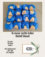 16 Bollen Kobalt Blauw Haak/Breigaren - Bamboo Cashmere, Ophalen of Verzenden, Nieuw, Breien of Haken, Wol of Garen