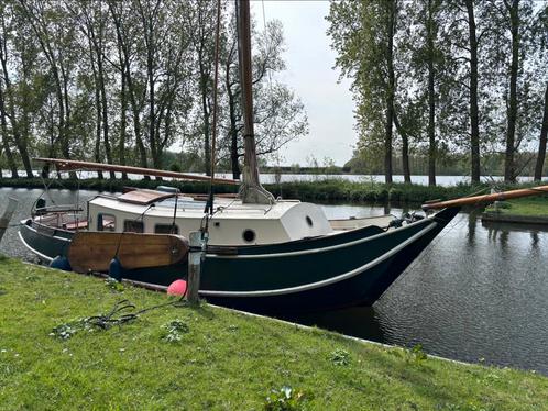 Charmante Grundel, zeilboot, platbodem. Vaarklaar! 9x3, Watersport en Boten, Platbodems, Zo goed als nieuw, 6 tot 9 meter, Staal