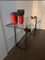 Industrieel glazen dressoir sidetable, Ophalen, Gebruikt, 75 cm of meer, Glas