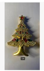 2 x schitterende broches Kerstboom, 6 cm, pr.p.stuk, Sieraden, Tassen en Uiterlijk, Broches, Overige materialen, Overige kleuren