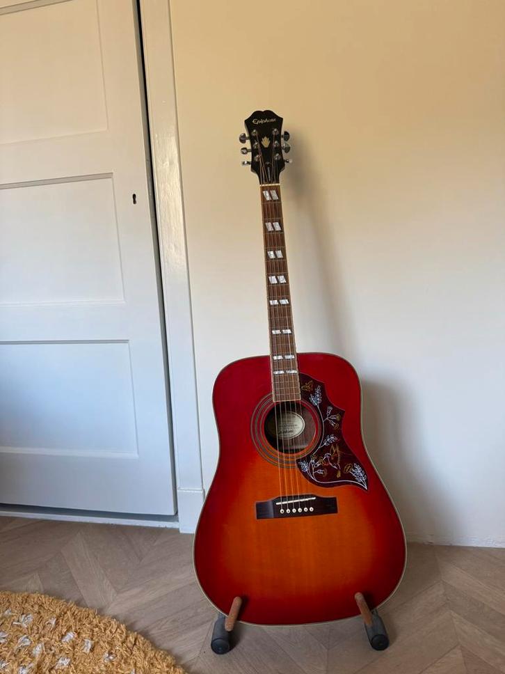 Epiphone Hummingbird Heritage Cherry Sunburst - 20 jaar, Muziek en Instrumenten, Snaarinstrumenten | Gitaren | Akoestisch, Gebruikt