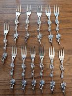 lot verzilverde dessertvorken met druivenmotief, etc., Ophalen of Verzenden