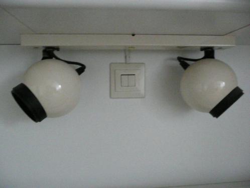 Retro 2-spot kogel lampen / spotjes, Verzamelen, Retro, Huis en Inrichting, Ophalen of Verzenden