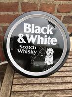 Black & white scotch whisky dienblad vintage no emaille bord, Ophalen of Verzenden, Gebruikt, Gebruiksvoorwerp