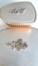 VINTAGE SPIEGELSET+BORSTEL SILVER-STYLE+MARCASIET, Ophalen, Overige typen