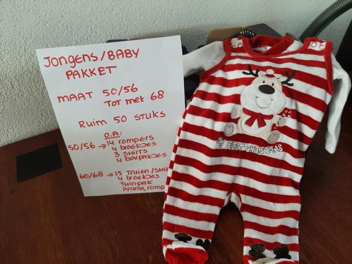 Pakket jongens/babykleding maat 50 t/m 68., Kinderen en Baby's, Babykleding | Baby-kledingpakketten, Maat 50, Ophalen