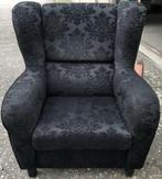 Zwarte fauteuil, Ophalen, Hout, Gebruikt, Klassiek
