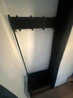 Zwarte Kapstok met Spiegel & Opbergruimte, Huis en Inrichting, Woonaccessoires | Kapstokken, Gebruikt, Minder dan 100 cm, Metaal