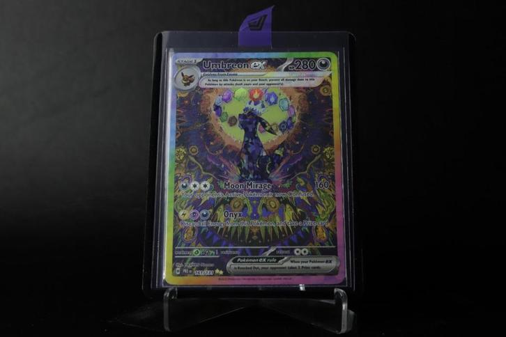 Umbreon ex (2023)-Tera Crystal Full Art Secret Rare 161/182, Hobby en Vrije tijd, Verzamelkaartspellen | Pokémon, Nieuw, Ophalen