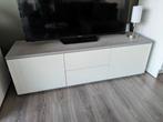 Tv kast tv meubel Jysk jernved / billund wit glans betonlook, Ophalen, 100 tot 150 cm, Zo goed als nieuw, Minder dan 100 cm