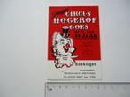 sticker oud GOES Circus Hogerop jeugd kind vintage strip, Verzenden, Zo goed als nieuw, Bedrijf of Vereniging