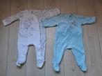 2x pyjama onesie maat 80 fleece/katoen, Kinderen en Baby's, Babykleding | Maat 80, Ophalen of Verzenden, Zo goed als nieuw