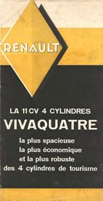Renault Vivaquatre la 11 cv auto folder, Boeken, Ophalen of Verzenden, Zo goed als nieuw, Renault