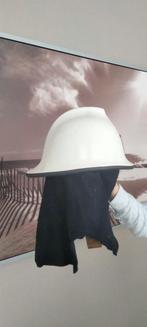 Oude brandweer helm (met brandkap), Ophalen of Verzenden, Overige soorten, Nederland, Helm of Baret