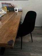 Mango Houten Eettafel + 4 Stoelen velvet, Huis en Inrichting, Complete eetkamers, Ophalen, Gebruikt