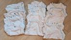 12 witte lange mouwen overslag rompers maat 50, Ophalen of Verzenden, Zo goed als nieuw, Jongetje of Meisje, Nacht- of Onderkleding