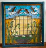Uniek GLAS IN LOODRAAM 108x118 cm, Doe-het-zelf en Verbouw, Glas en Ramen, Ophalen, Gebruikt