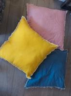 3 grote kussens 60x60, Ophalen of Verzenden, Zo goed als nieuw, Roze, Vierkant